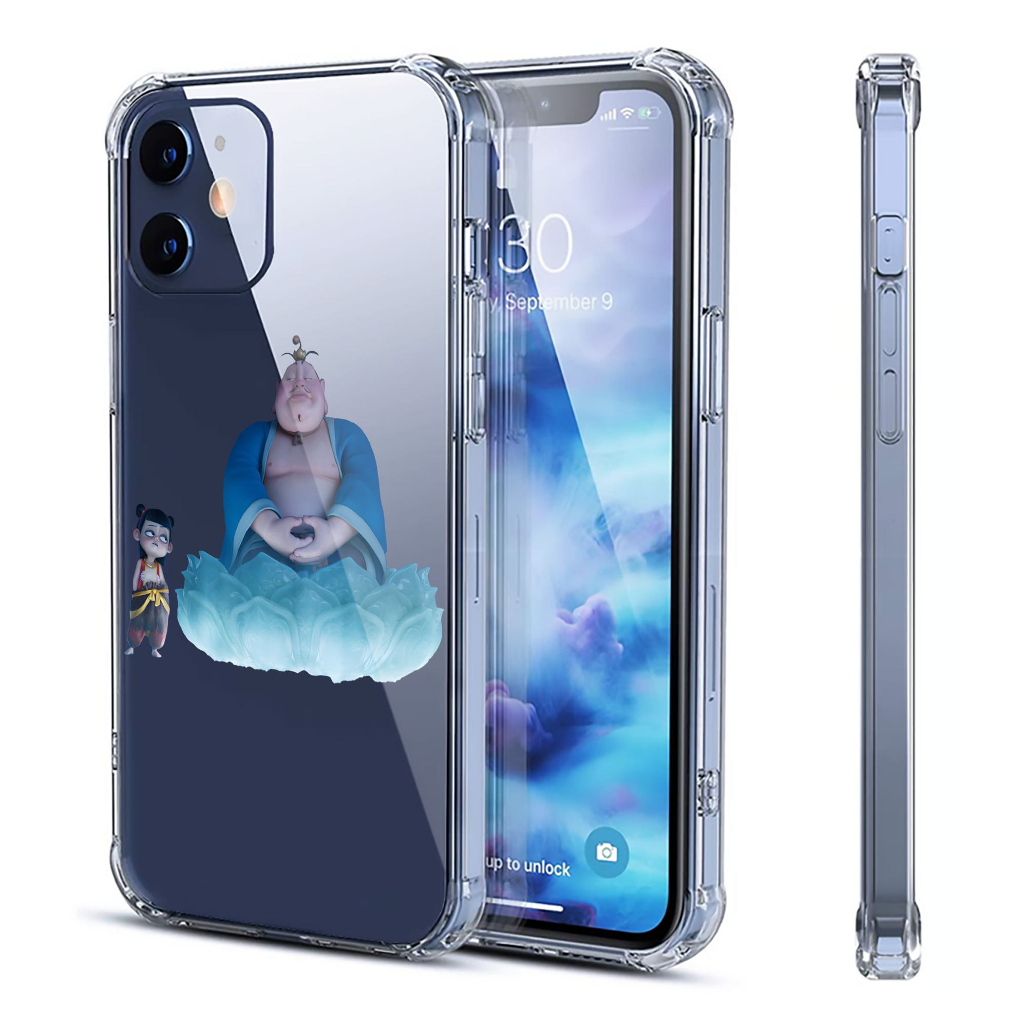 （画像用） Ne Zha 2 ナタ 魔童の大暴れ 【iPhone 12シリーズ対応】透明スマホケース（クリアソフトケース）